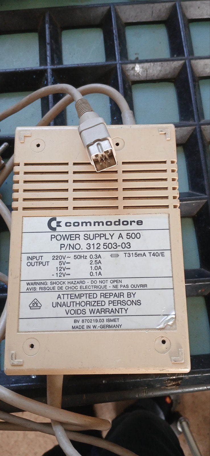 Commodore A500 Voeding - Origineel & Werkend, Computers en Software, Ophalen of Verzenden, Commodore