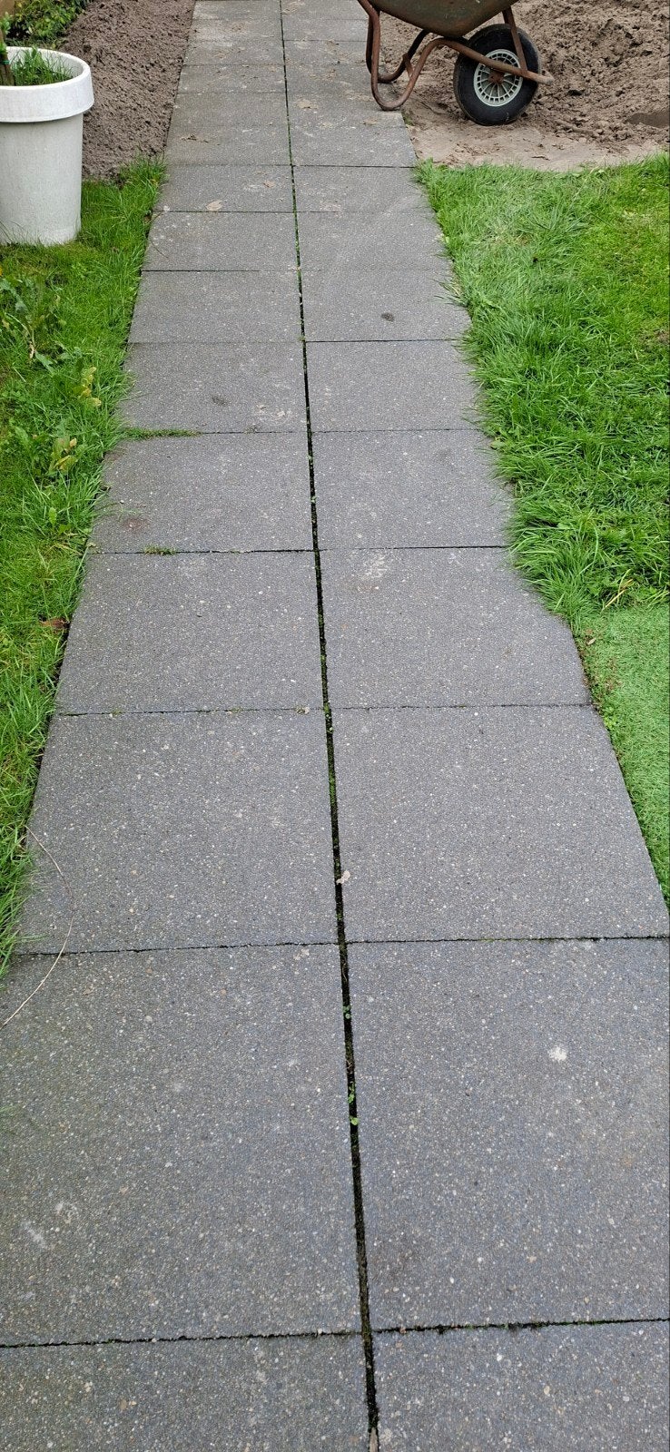 betontegels antraciet 50x50x4, Tuin en Terras, Ophalen, Gebruikt, Beton, Terrastegels