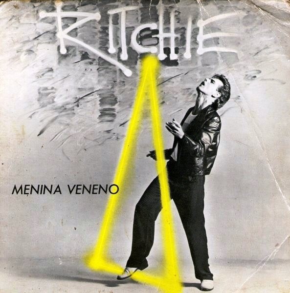 Rock Single (1983) Ritchie - Menina Veneno, Gebruikt, 7 inch, Ophalen of Verzenden, Fotohoes