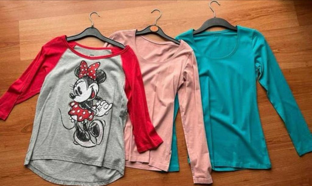 Leuke set van 3 dames shirts & lange mouwen. MaatS, Ophalen of Verzenden, Zo goed als nieuw, Maat 36 (S)