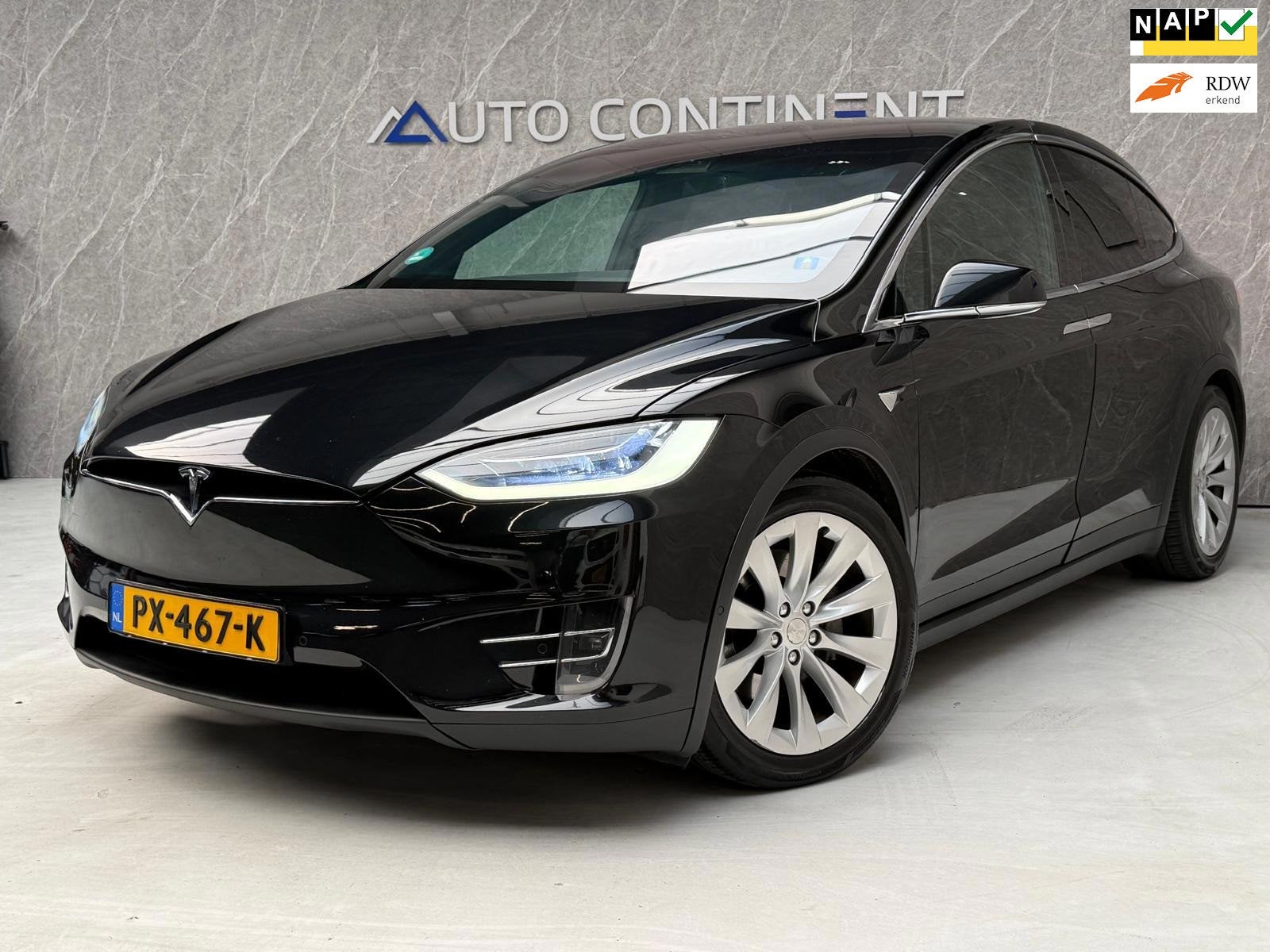 Tesla Model X 75D Base 6p / SOH 86% / NAP / AutoPilot, Auto's, Automaat, Model X, Gebruikt, Zwart