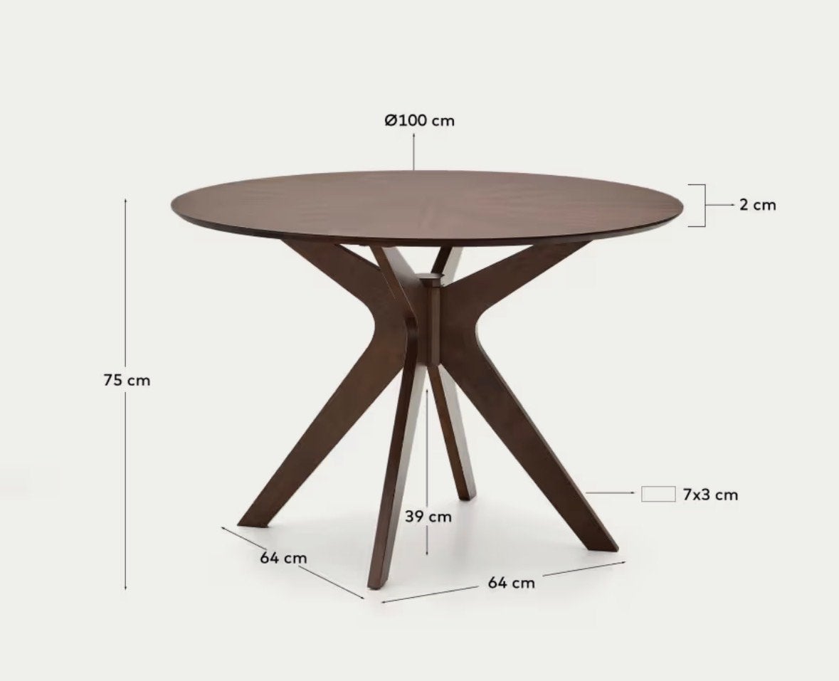 Foto 4 van Kave Home ronde eettafel – 100 cm – zo goed als nieuw