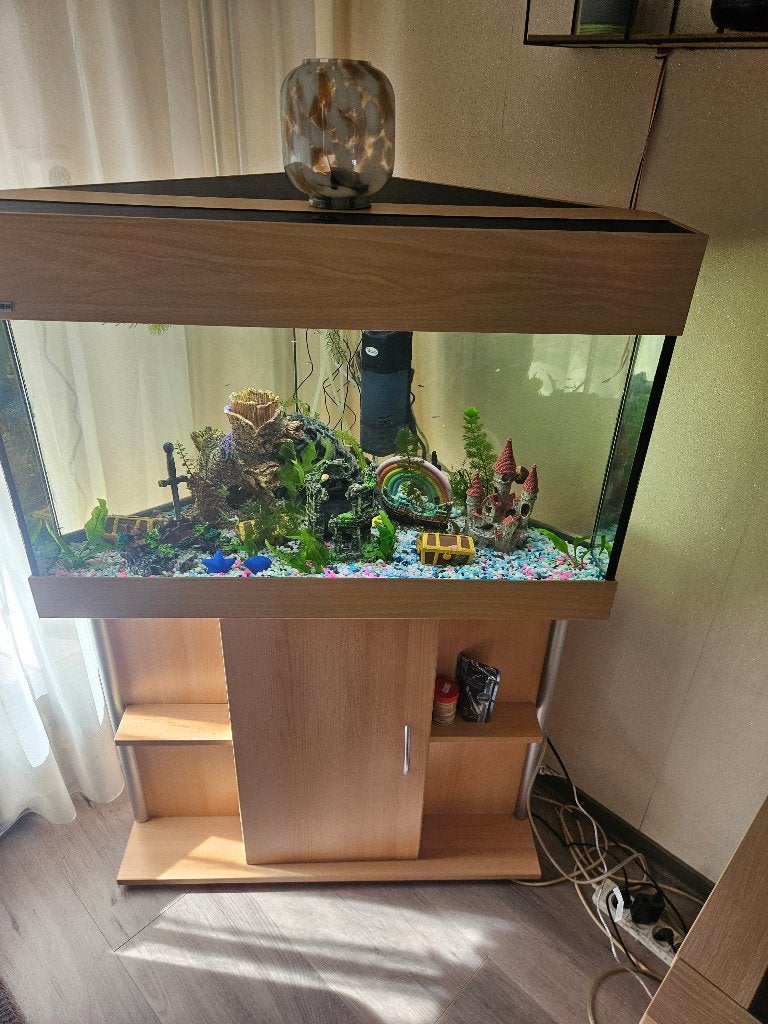 Hoekaquarium aquarium, Dieren en Toebehoren, Ophalen, Nieuw, Overige merken, Inclusief deksel