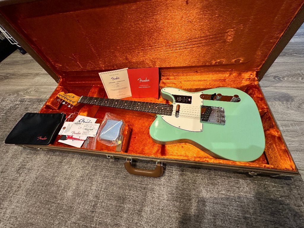 Fender American Vintage II 1963 Tele Surf Green, Mint 2026, Ophalen, Zo goed als nieuw, Solid body, Fender
