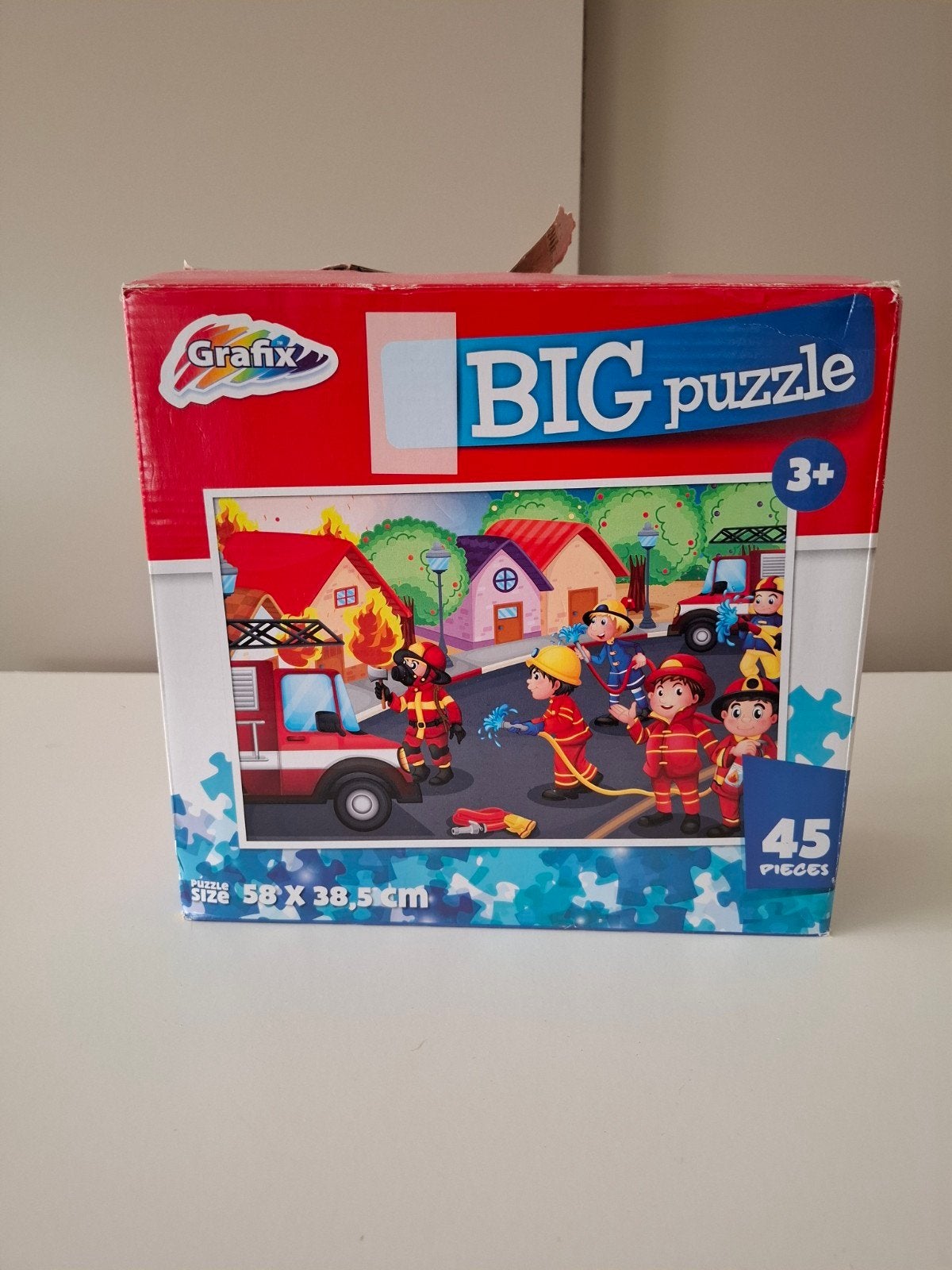 Grafix Big Puzzle Brandweer 45 Stukjes, Ophalen, 10 tot 50 stukjes, Gebruikt, 2 tot 4 jaar