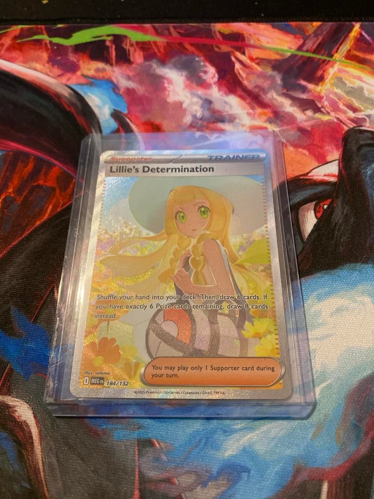 Pokémon kaart Lillie's Determination 184/132, Ophalen, Gebruikt, Losse kaart, Foil