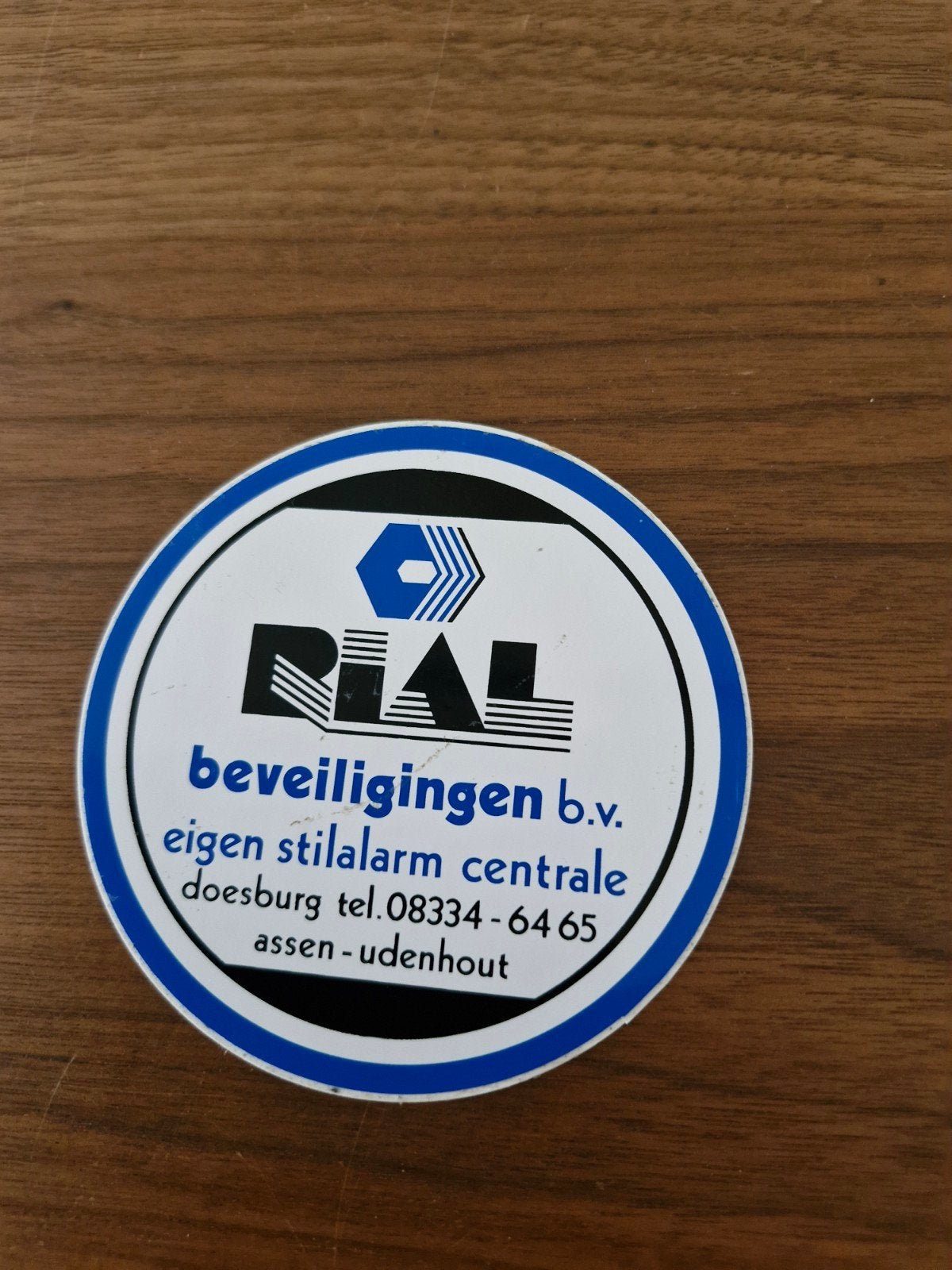11703 Vintage RIAL Beveiligingen Sticker - Beveiligingsbedri, Ophalen of Verzenden