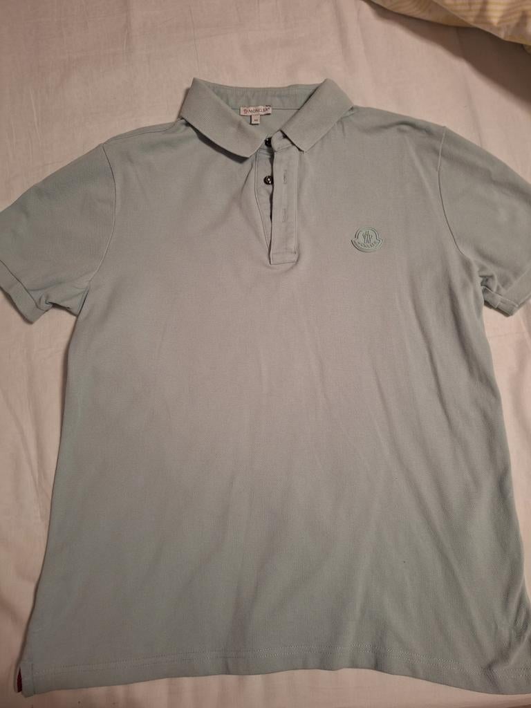 Jongens Moncler polo t shirt maat M net zo goed als nieuw, Ophalen of Verzenden
