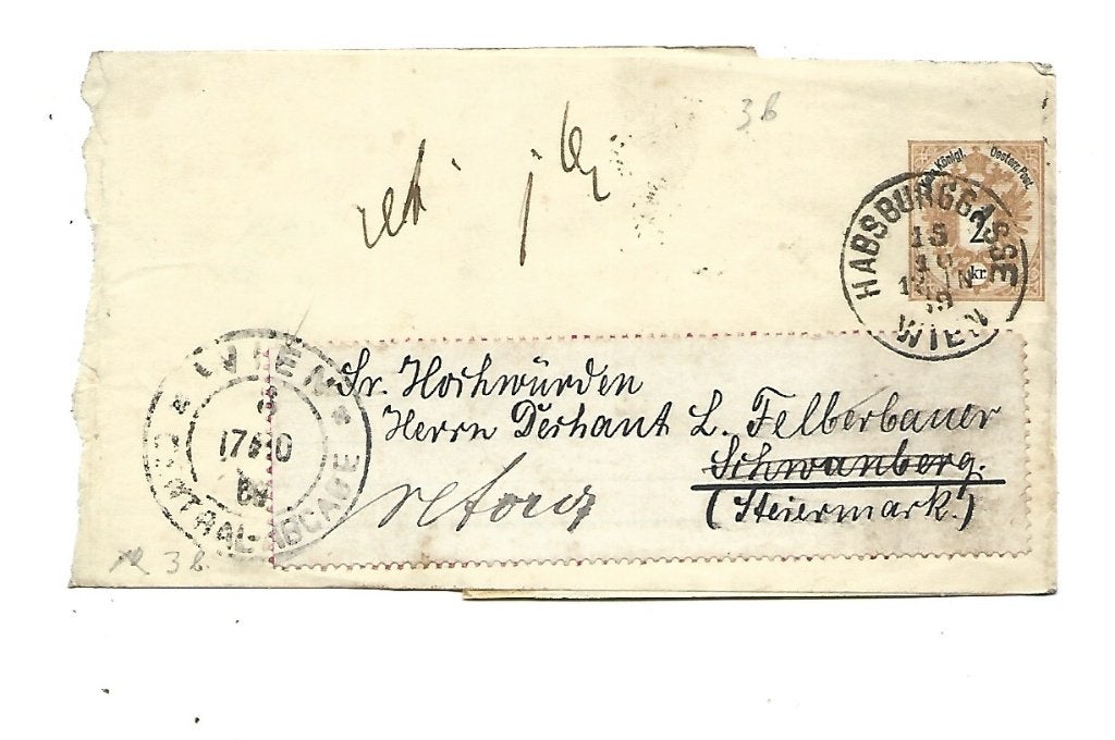 Oostenrijk -wrapper, Postzegels en Munten, Brieven en Enveloppen | Buitenland, Verzenden, Overige typen