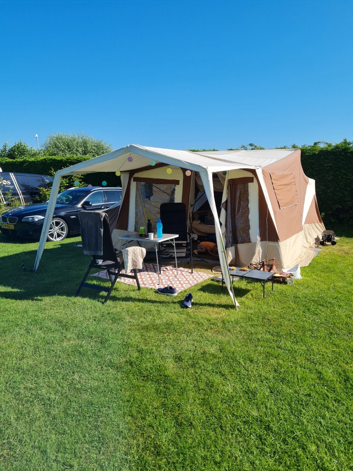 Vouwwagen trigano odyssee safari met gastencabine 2005, Caravans en Kamperen, Ophalen, Gebruikt, Tot en met 6