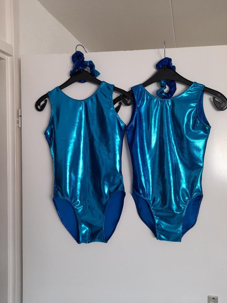 Nieuw!! Turnpakjes maat 152 en maat 158, Blauw, Nieuw, Ophalen of Verzenden, Turnpak(je)