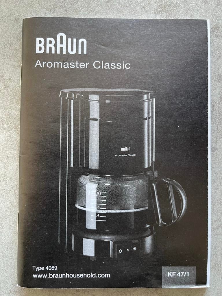 Braun Aromaster Classic Koffiekannen, Witgoed en Apparatuur, Koffiezetapparaten, Gebruikt, 10 kopjes of meer, Koffiemachine, Gemalen koffie