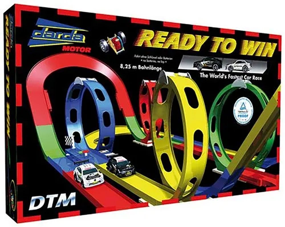 Darda Racebaan 'Ready to win' complete set met auto's, Kinderen en Baby's, Overige merken, Racebaan, Opwindmechanisme, Ophalen of Verzenden