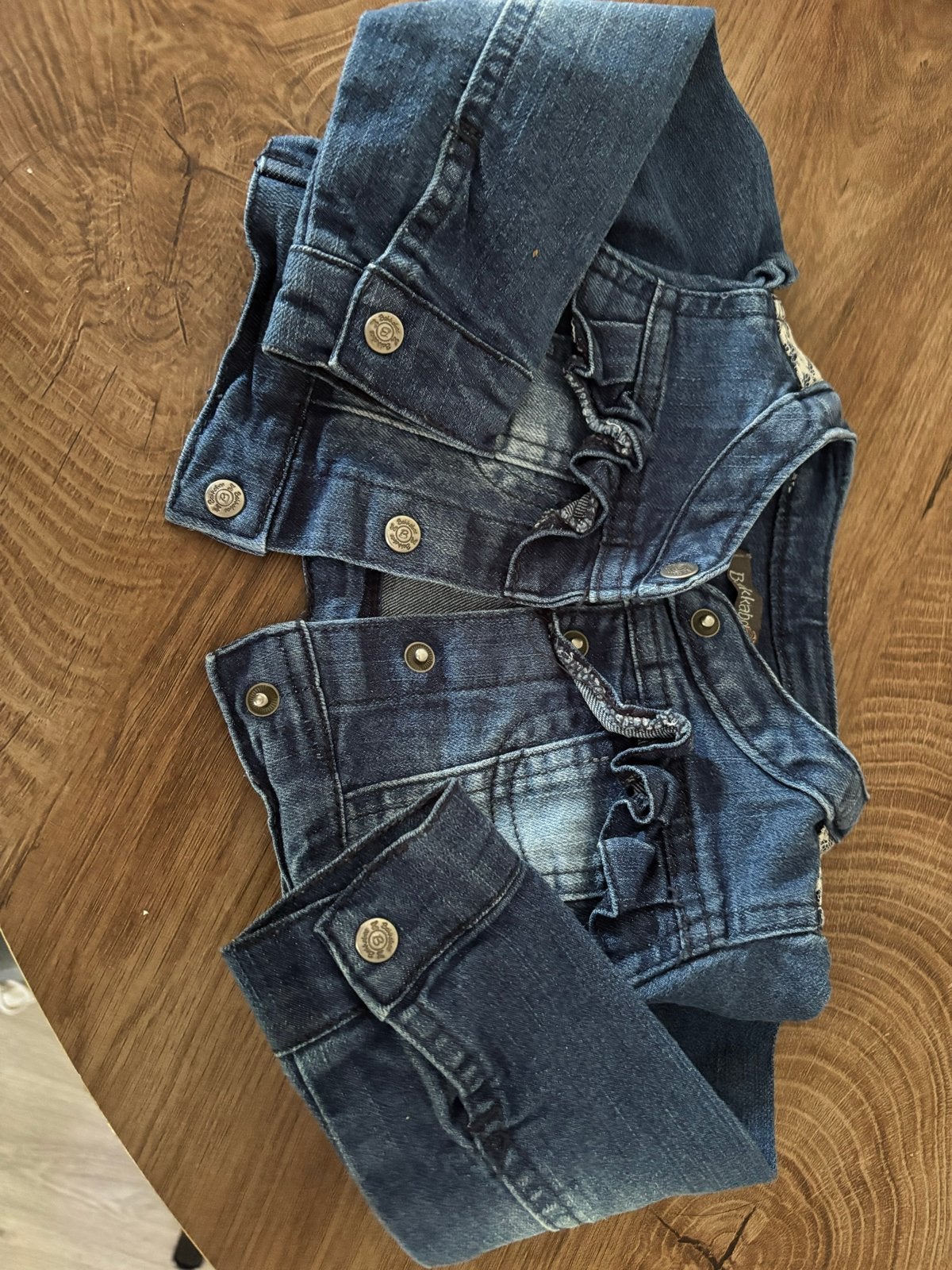 Bakkaboe spijkerjasje maat 74, Kinderen en Baby's, Babykleding | Maat 80, Gebruikt, Meisje, Jasje, Ophalen