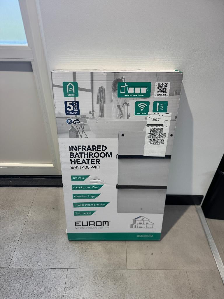 Eurom Sani 400 Wifi Infrarood Badkamer Heater, Doe-het-zelf en Verbouw, Verwarming en Radiatoren, Hoog rendement (Hr), Eurom, Overige typen