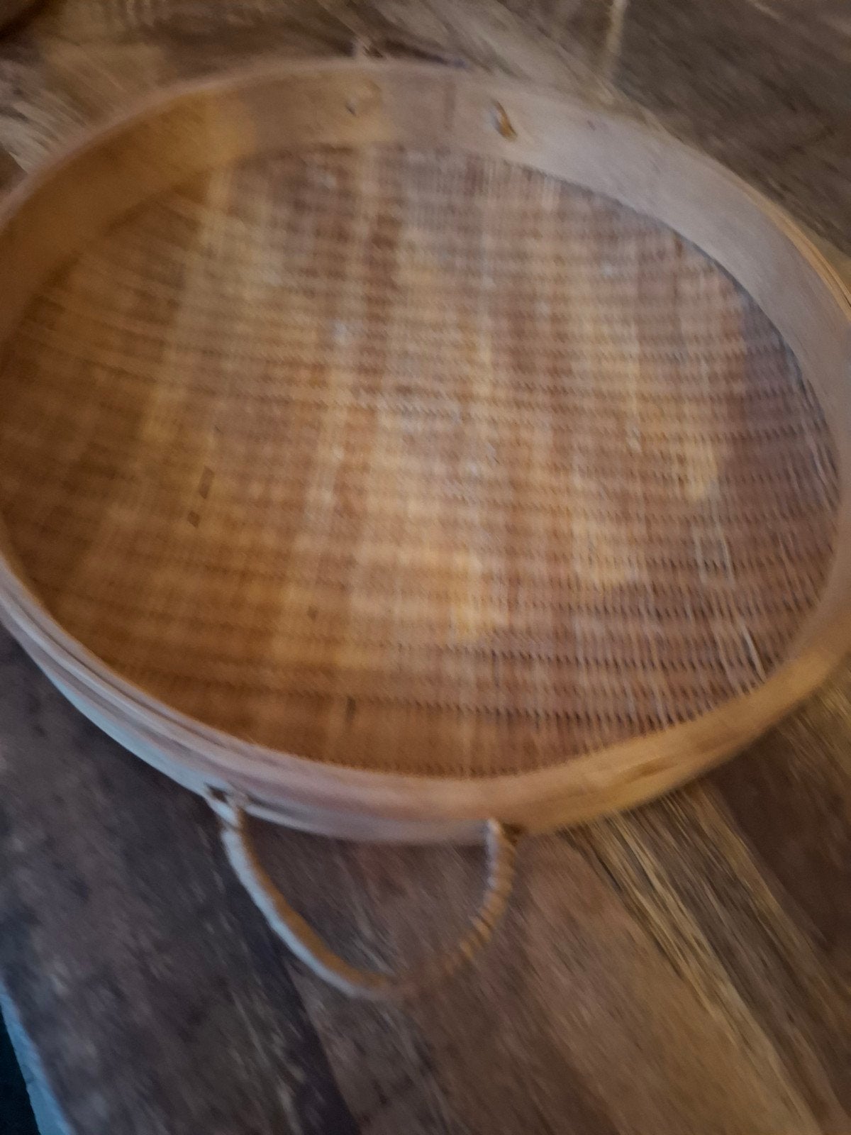 vintage manden + inzet mandjes, Gevlochten, Natuurlijk materiaal, Rond, Ophalen of Verzenden