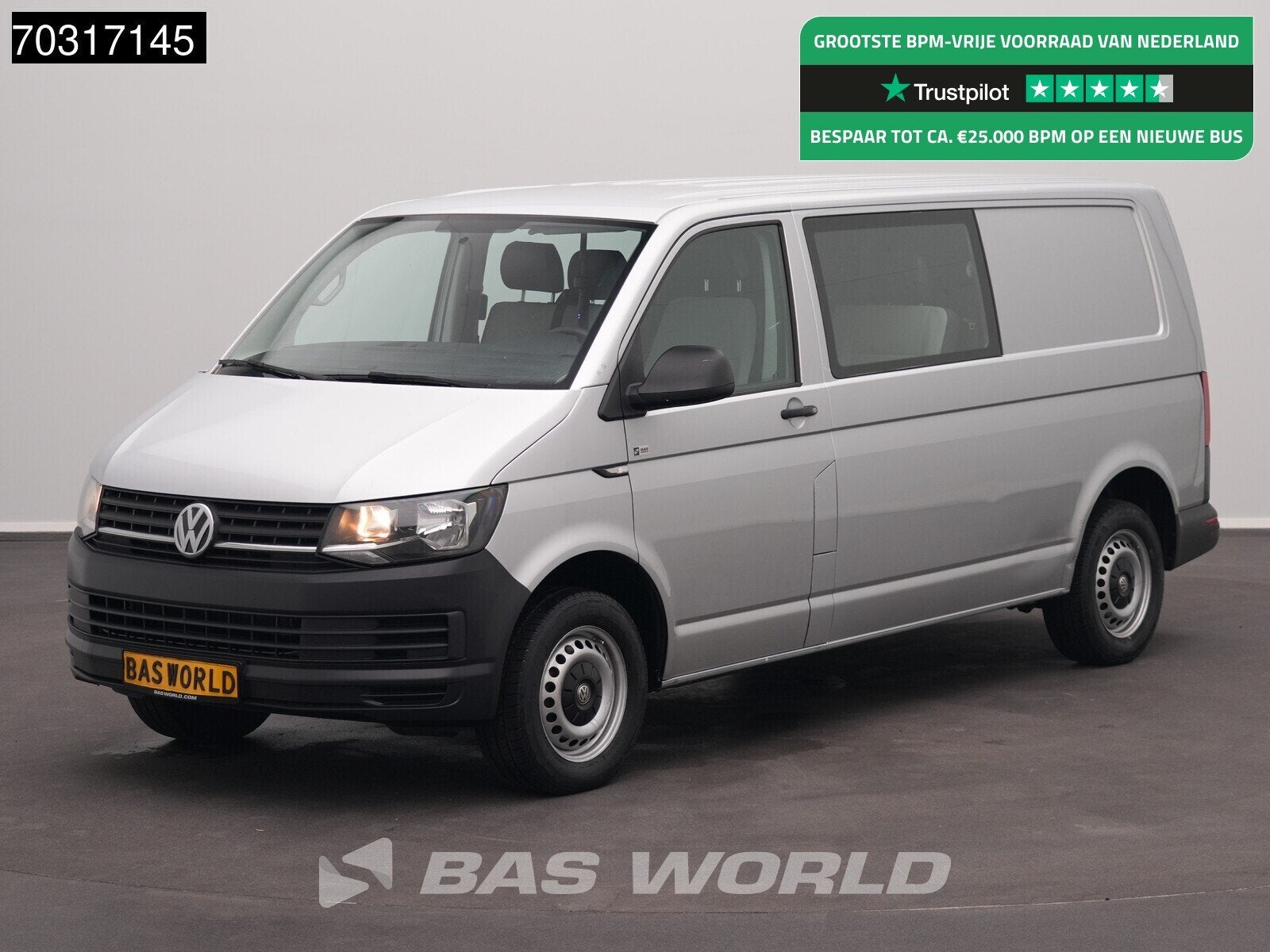 Volkswagen Transporter 150PK Automaat Dubbel Cabine Euro6 5, Auto's, Bestelauto's, Automaat, Gebruikt, 4 cilinders, 150 pk