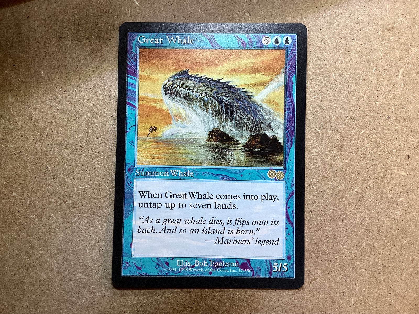 1x Great Whale [077/350] (Excellent), Ophalen of Verzenden, Zo goed als nieuw, Losse kaart