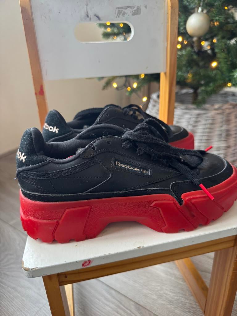 Reebok Cardi B Club C maat 37.5, Ophalen of Verzenden, Gedragen, Zwart, Sneakers of Gympen