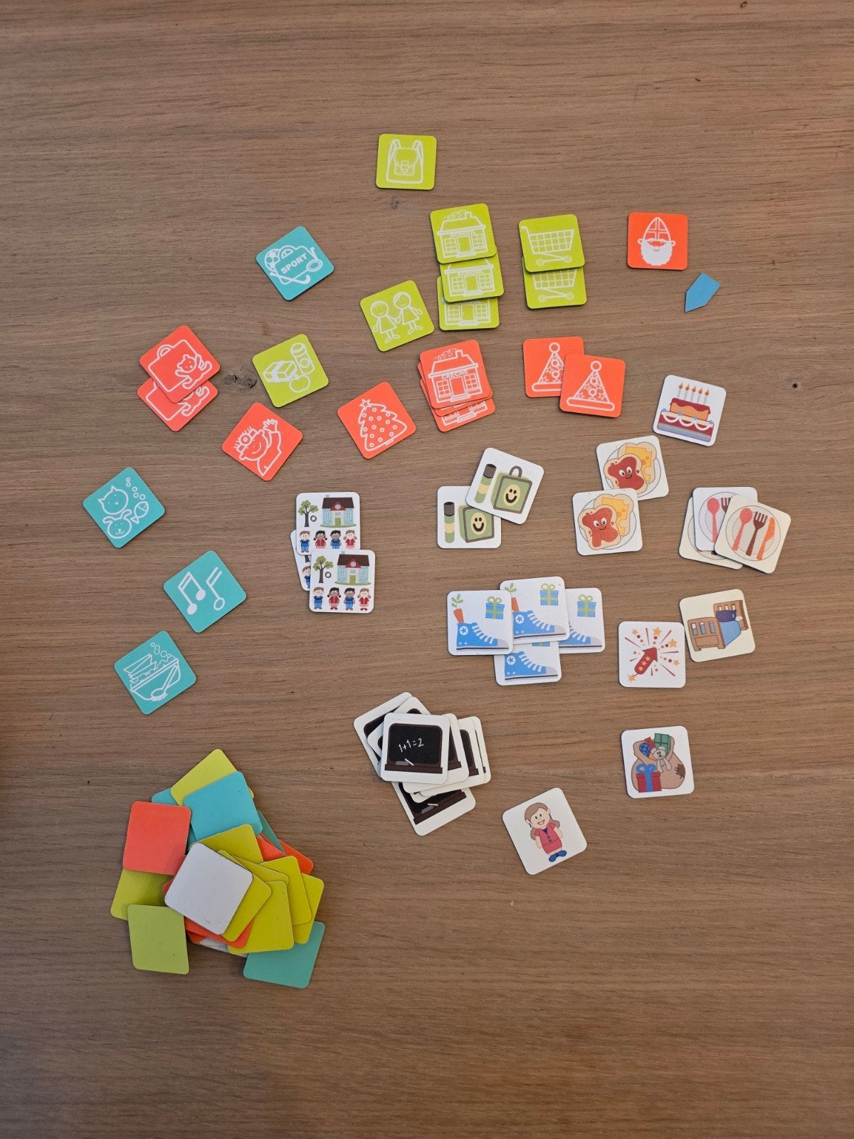 Diverse magnetische pictogrammen voor planbord, Ophalen of Verzenden, Gebruikt, Taal en Lezen
