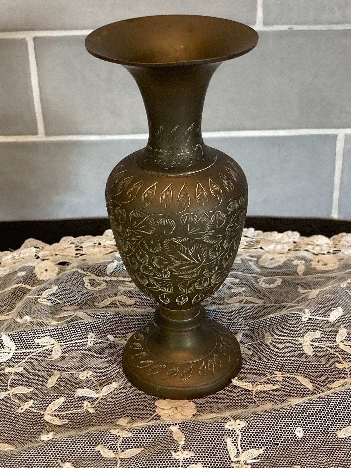 Messing vaasje uit India (260725s), Antiek en Kunst, Antiek | Koper en Brons, Ophalen of Verzenden, Koper