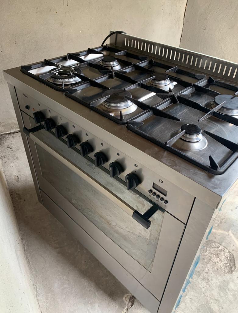 6 pits pelgrim fornuis met oven, Ophalen, Gebruikt, 60 cm of meer, Gas