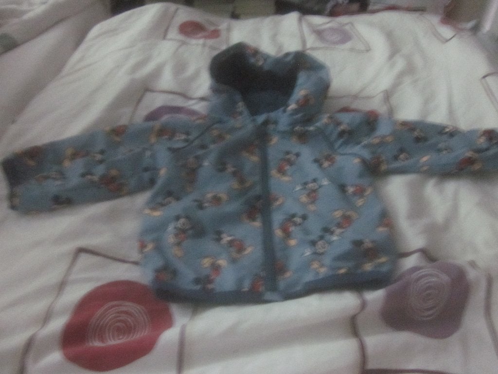Mooi blauw ea Mickey Mouse zomerjasje met capuchon Disney 80, Disney, Ophalen of Verzenden, Zo goed als nieuw, Jasje