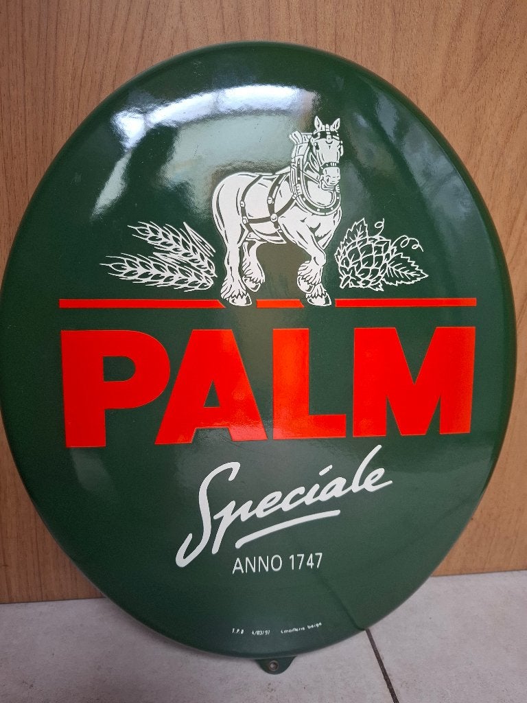 Emaillebord Palm bier, Ophalen of Verzenden, Nieuw, Reclamebord, Plaat of Schild, Palm