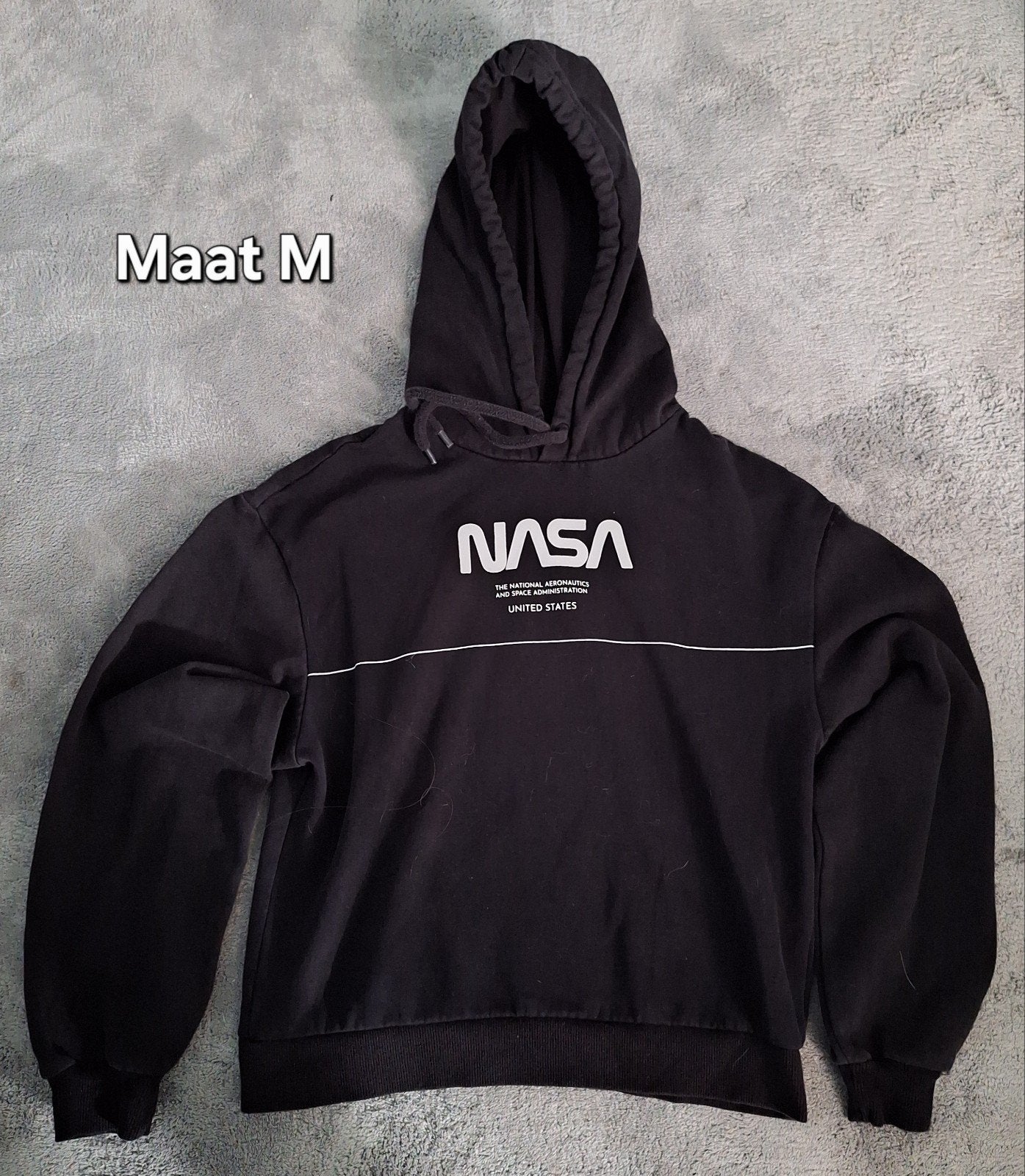 Nasa hoodie, Ophalen, Nasa, Maat 48/50 (M), Zwart