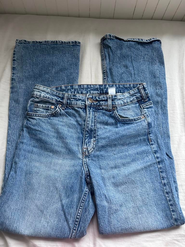 H&M Straight Leg Jeans - Comfortabel en Stijlvol, Ophalen of Verzenden, Gedragen, Blauw, W28 - W29 (confectie 36)