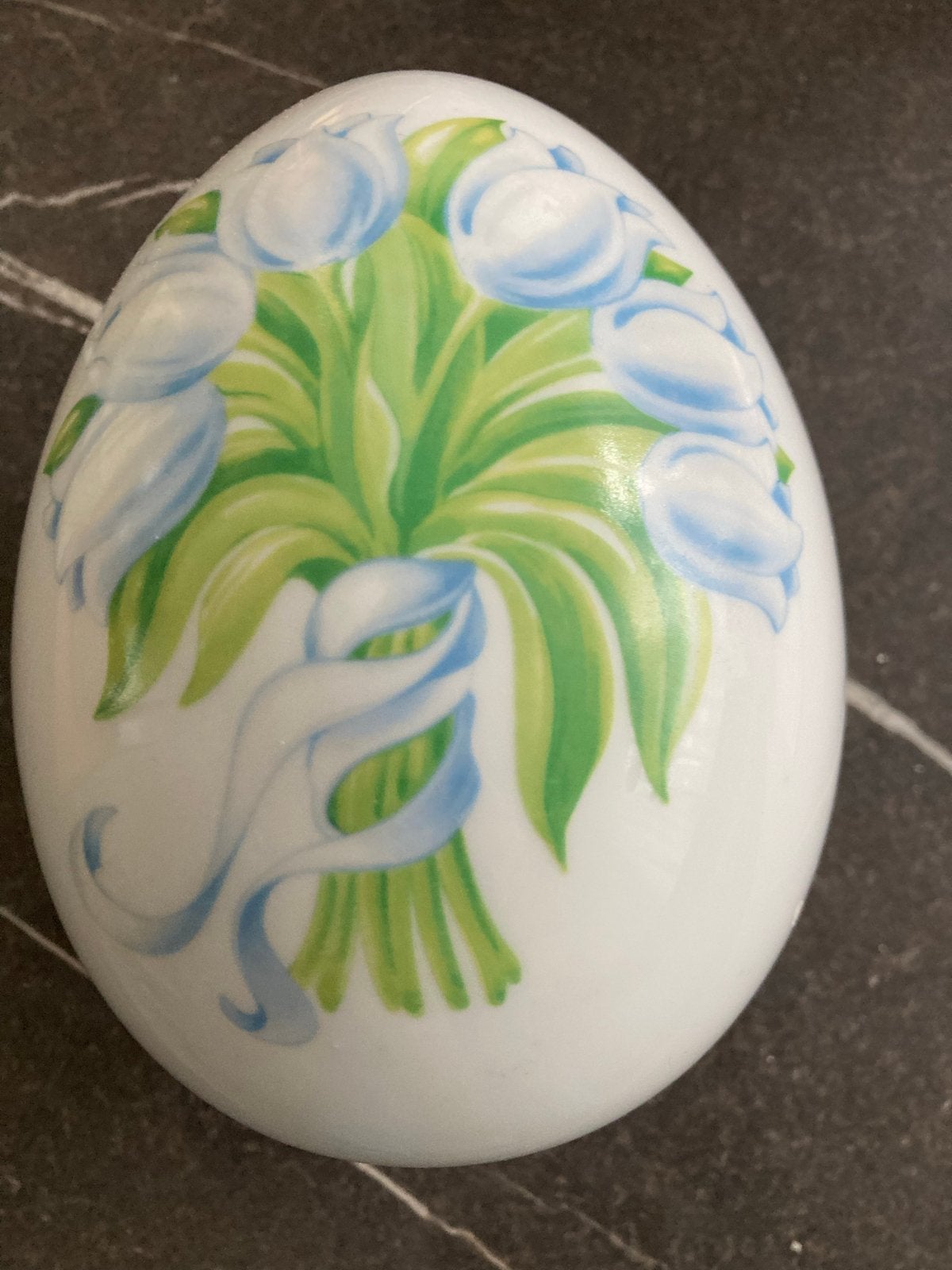 Porseleinen Paasei lindt&Sprunglim met  decoratie, Verzamelen, Ophalen of Verzenden, Zo goed als nieuw, Porselein, Overige typen