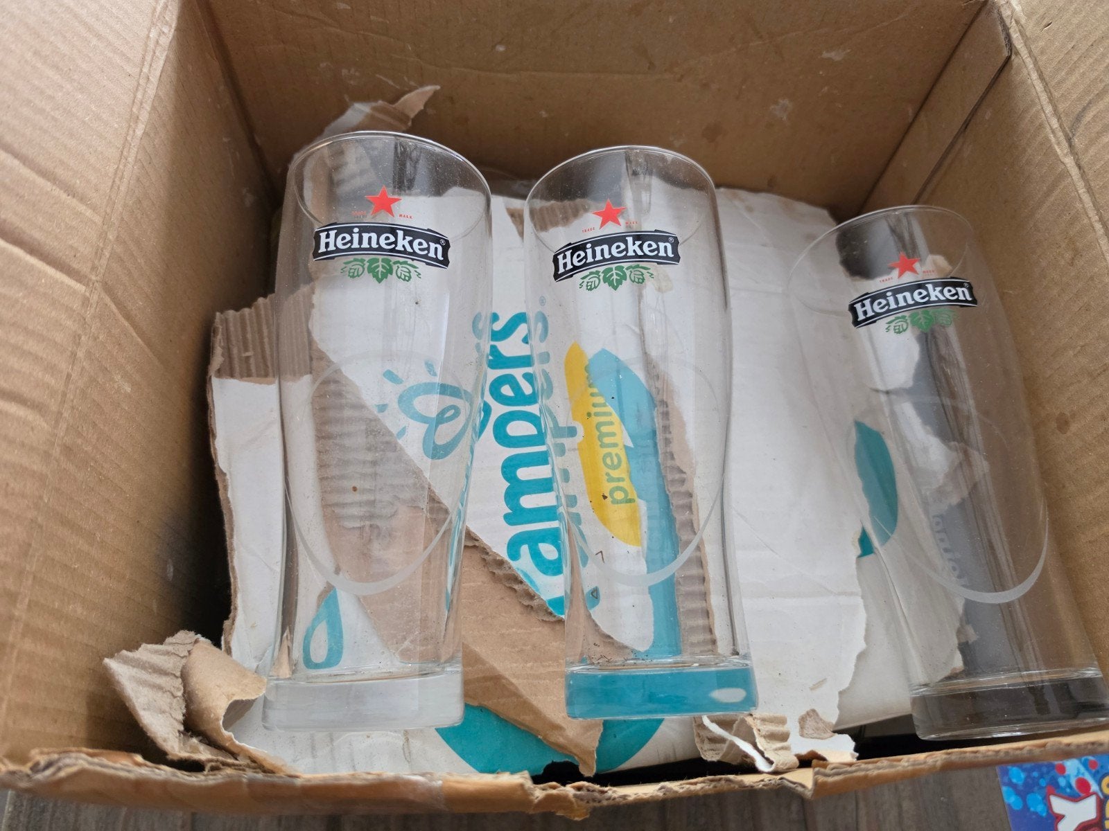 Heineken glazen., Verzamelen, Ophalen, Zo goed als nieuw, Bierglas