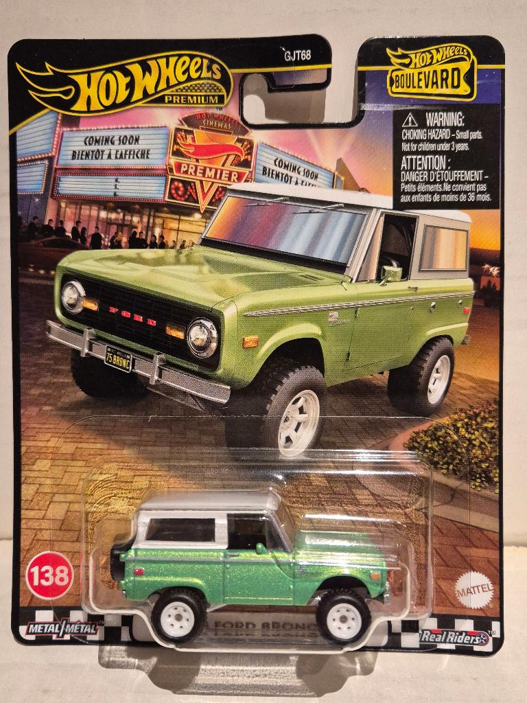 Hotwheels Premium 1/64 '75 Ford Bronco, Ophalen of Verzenden, Nieuw, Auto