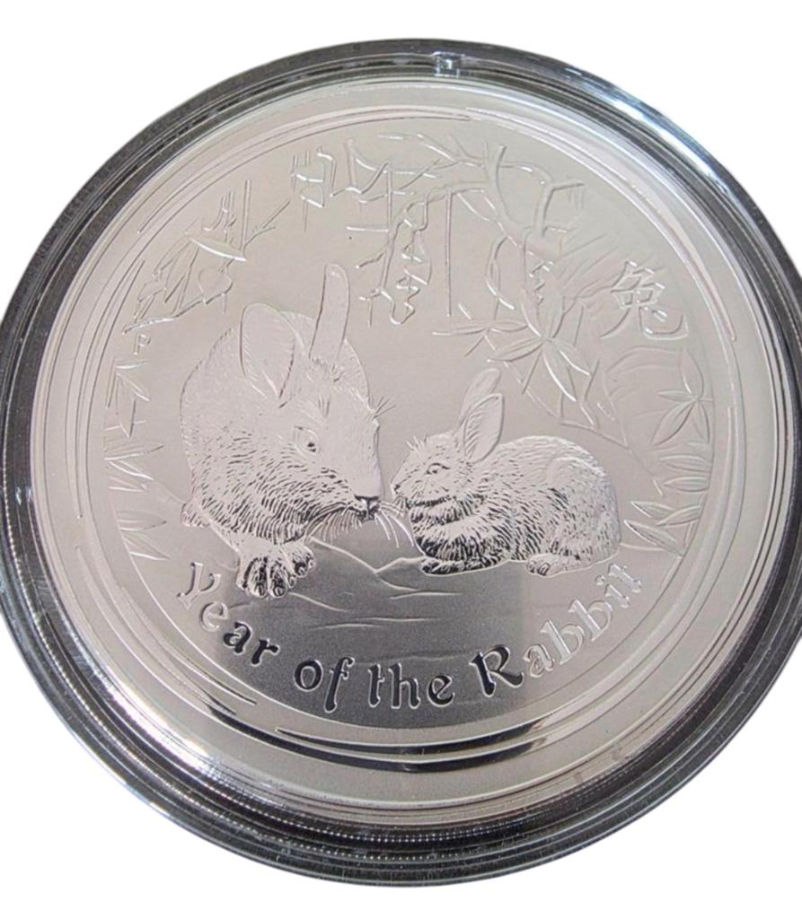 1 kilo Lunar II Rabbit 2011, Verzenden, Losse munt, Zilver