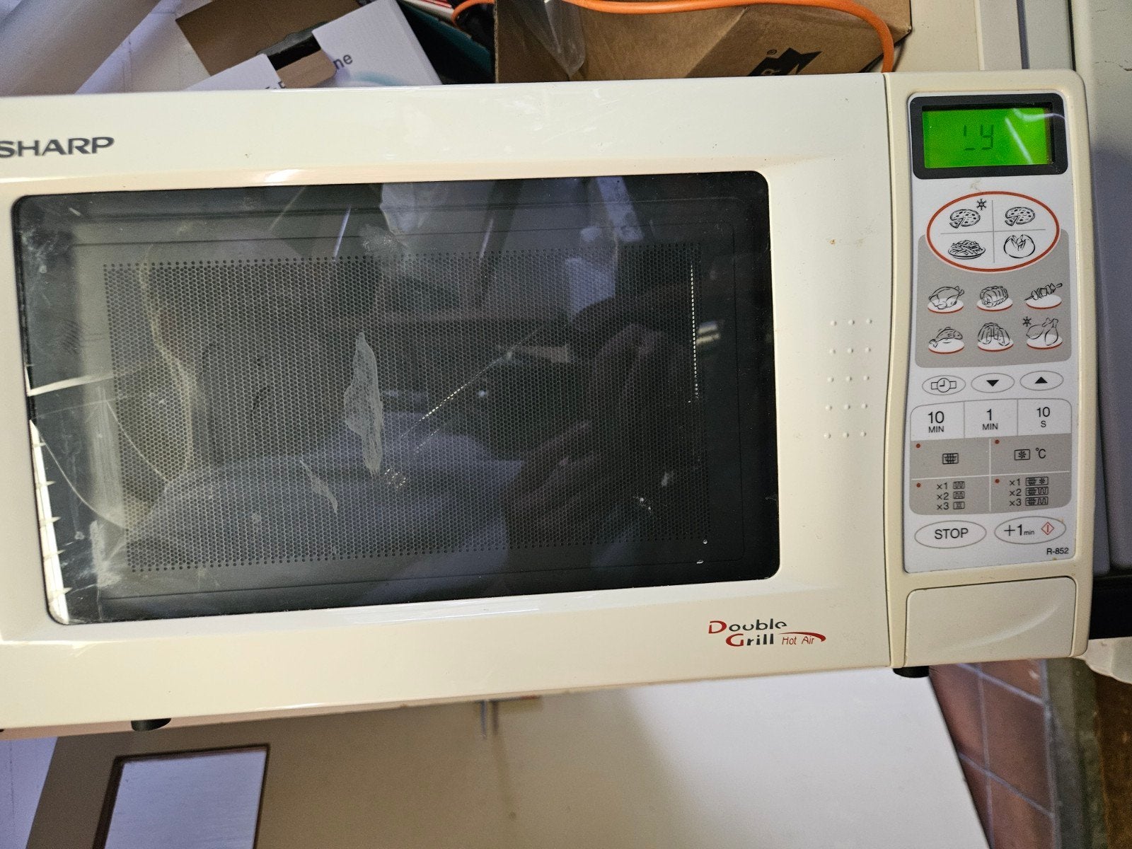 Sharp Combimagnetron Double Grill - Gebruikt, Ophalen, Combimagnetron, Gebruikt, Draaiplateau