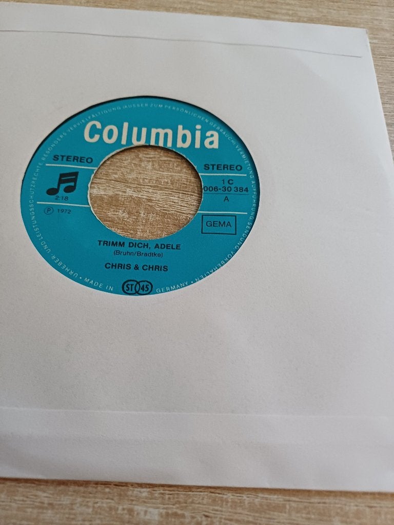 178 Single Chris en Chris – Trimm dich, Adele, Gebruikt, 7 inch, Overige typen, Schlager