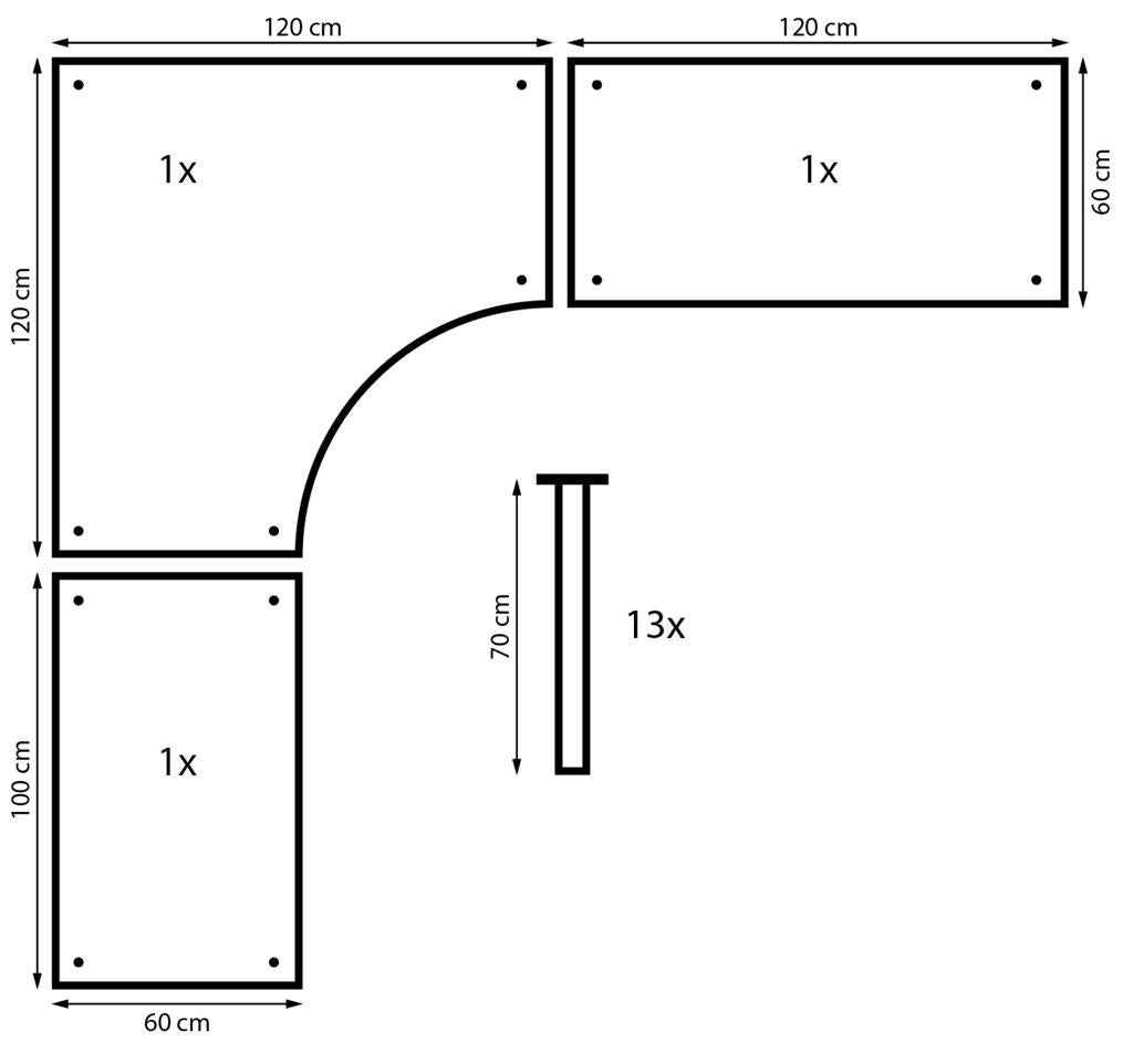 LINNMON Ikea bureautafelset, zwart, Ophalen