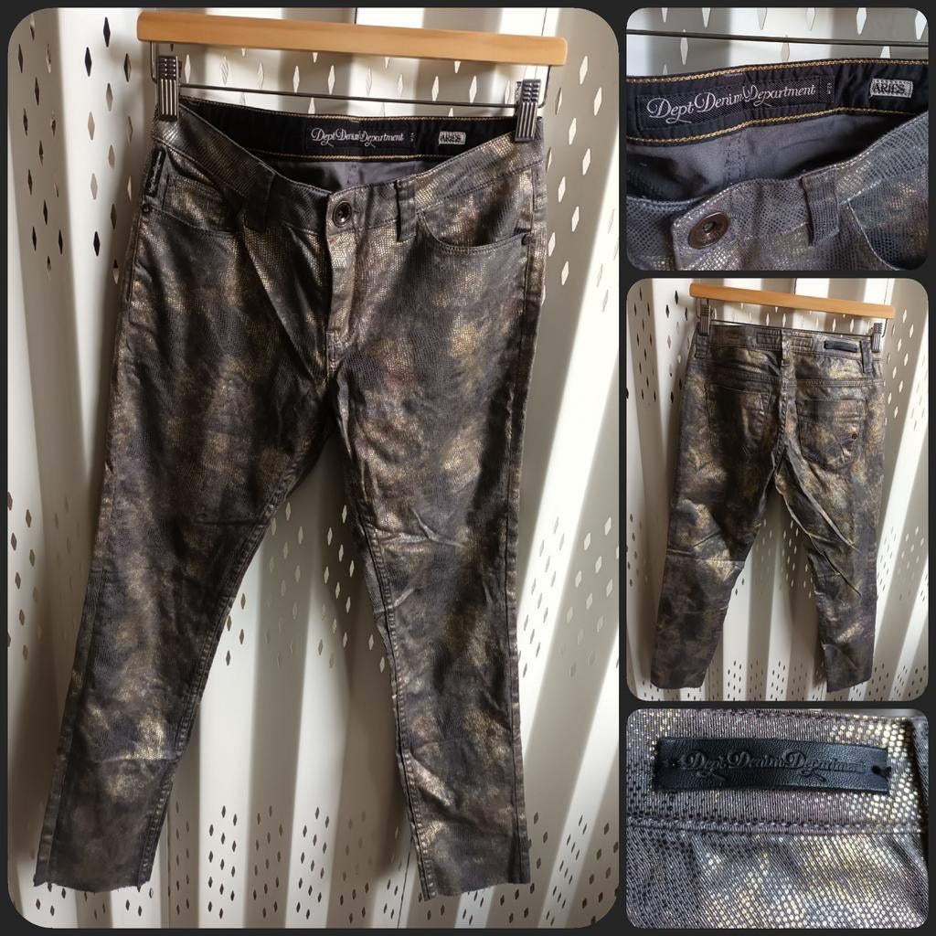 Dept Denim Department damesjeans met print en stretch 27, Dept, Ophalen of Verzenden, Zo goed als nieuw, Grijs