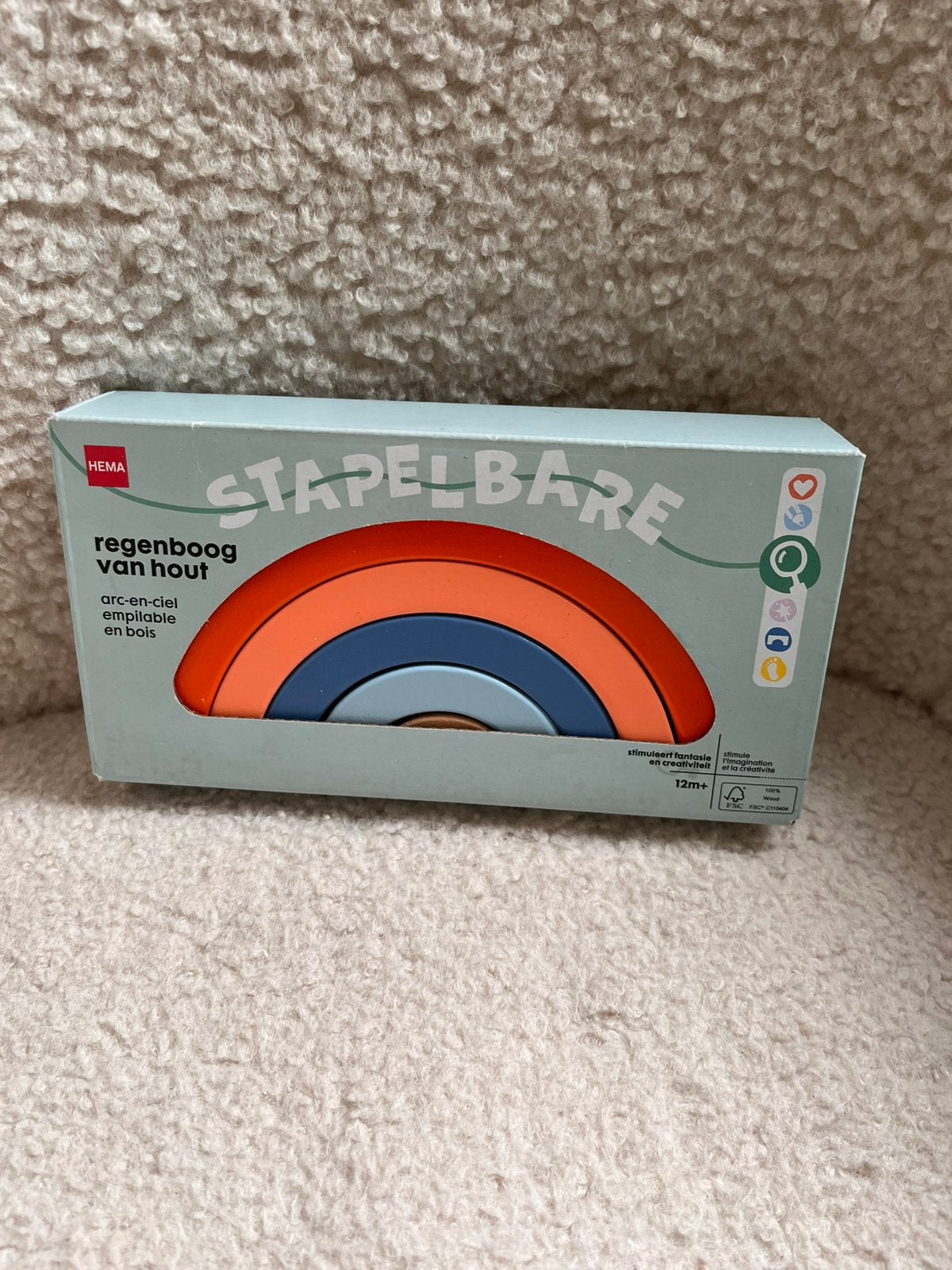 Houten regenboog, Kinderen en Baby's, Speelgoed | Houten speelgoed, Ophalen of Verzenden, Zo goed als nieuw
