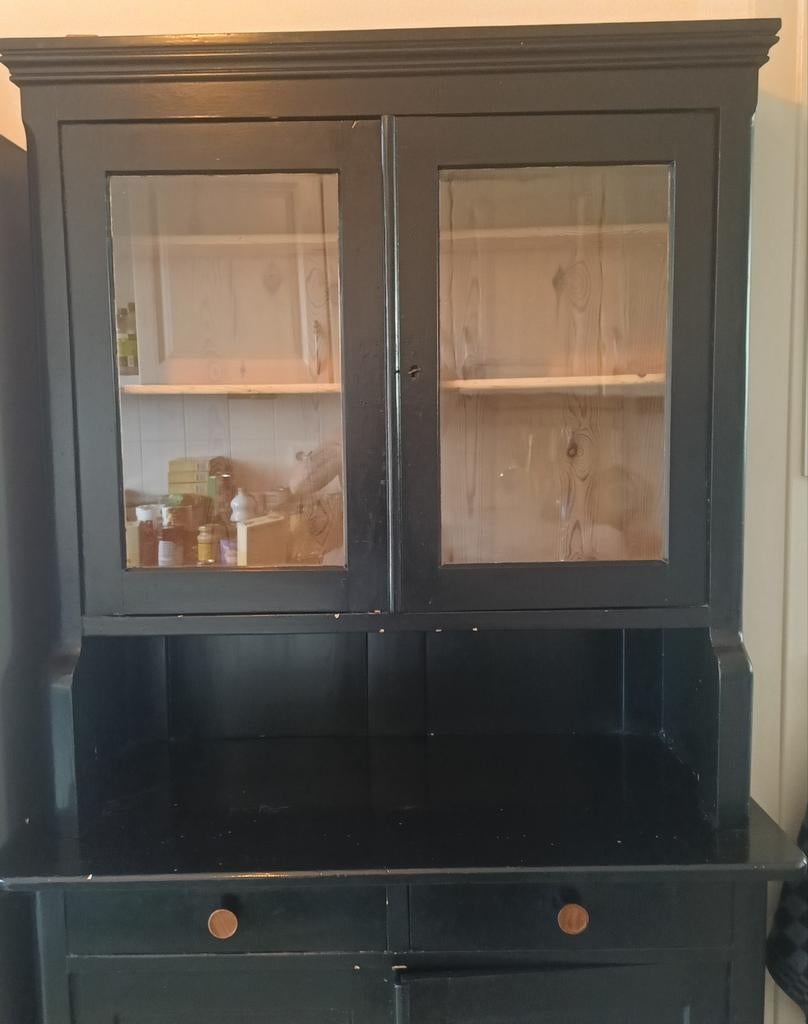Mooie zwarte buffetkast, Huis en Inrichting, Kasten | Buffetkasten, Gebruikt, 150 tot 200 cm, 100 tot 150 cm, 50 tot 75 cm, Met lade(s)