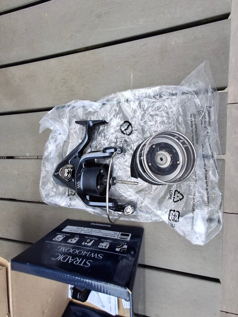 shimano zeemolen stradic sw 14000 xg, Ophalen of Verzenden, Zo goed als nieuw, Molen