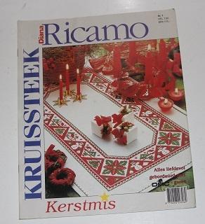 Diamo Ricamo kruissteek Kerst - 130654, Ophalen of Verzenden, Gelezen, Borduren en Naaien