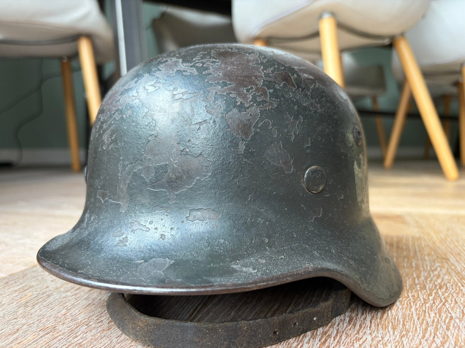Duitse helm M35 reissue, Verzamelen, Ophalen of Verzenden, Landmacht, Duitsland, Helm of Baret