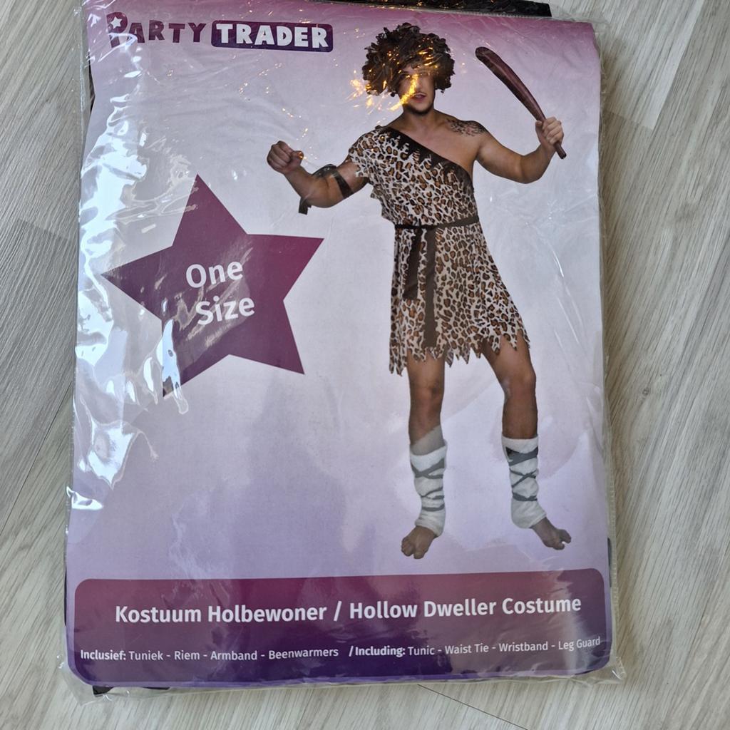 Holbewoner pak carnaval one size oermens Verkleedpak, Ophalen of Verzenden, Gedragen, Carnaval, Accessoires