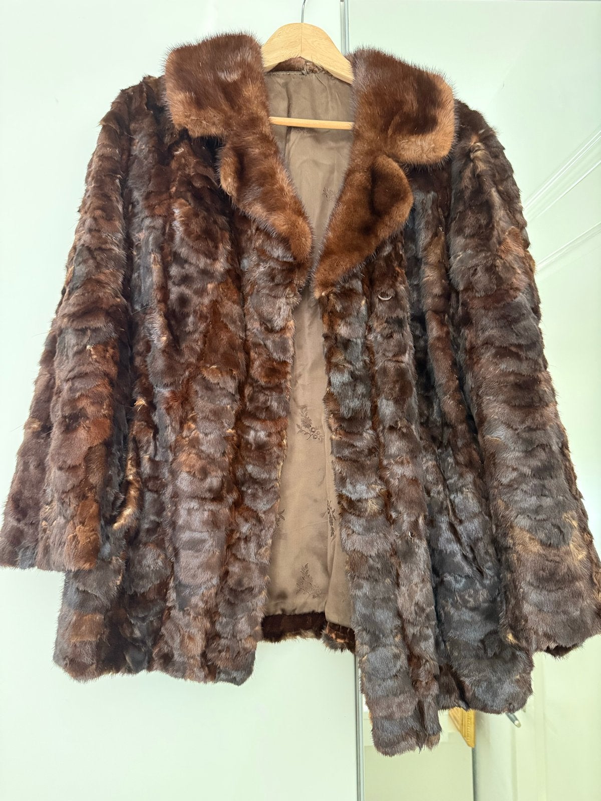 Vintage Bontjas - Bruin, Ophalen of Verzenden, Gedragen