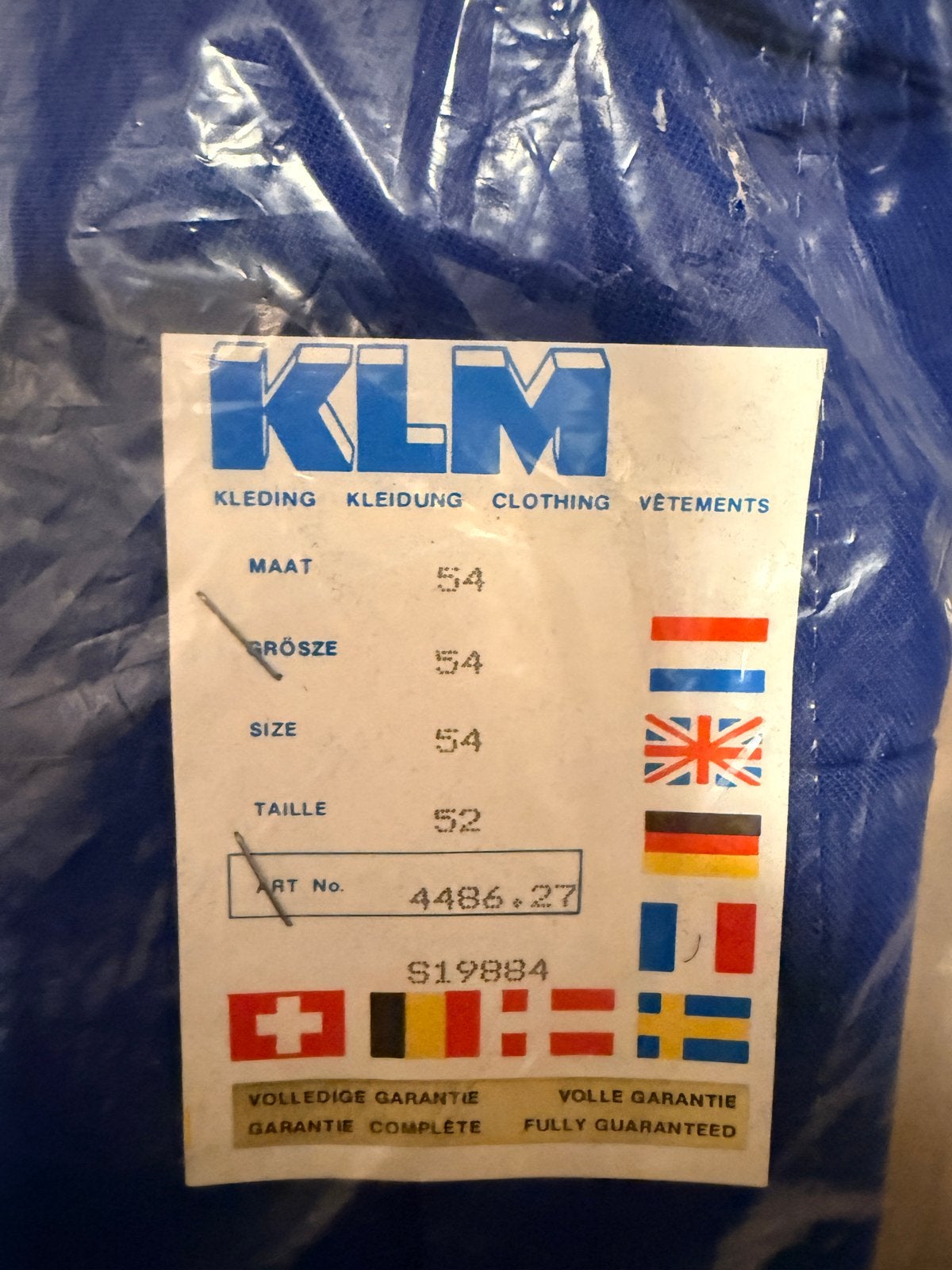 2 Originele Vintage KLM Kledingstukken - Maat 54, Verzamelen, Ophalen of Verzenden, Nieuw, Overige typen