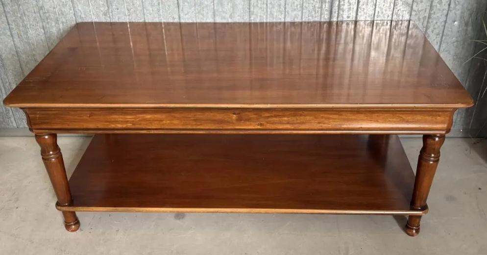 teak houten salontafel, Gebruikt, 100 tot 150 cm, Teakhout, Minder dan 50 cm
