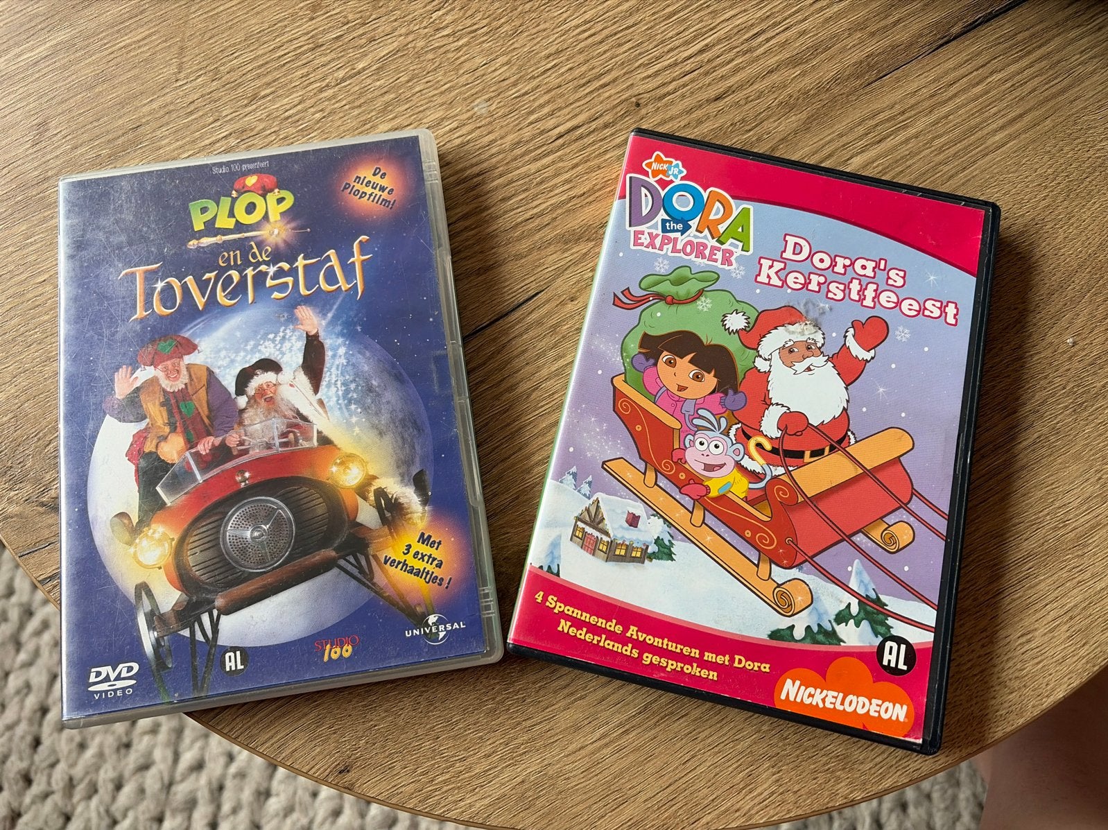 Kerst dvd’s: Plop en de Toverstaf & Dora's Kerstfeest, Gebruikt, Alle leeftijden, Familie, Film