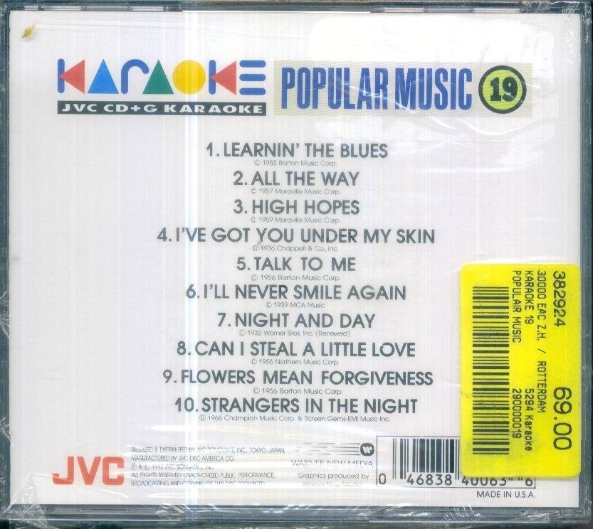 cd van Karaoke Popular Music 19 [ jvc CD+G], Verzenden, Zo goed als nieuw