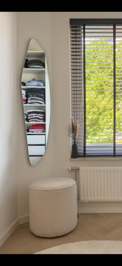Organische spiegel zonder rand 36x140, Huis en Inrichting, Woonaccessoires | Spiegels, Ophalen, Minder dan 50 cm, 100 tot 150 cm